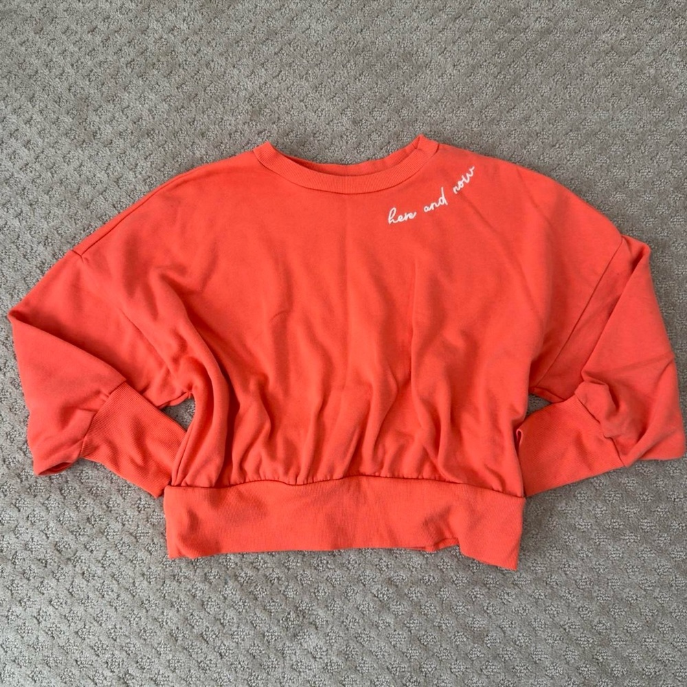 Old Navy Vibrant Orange Petite Sweatshirt